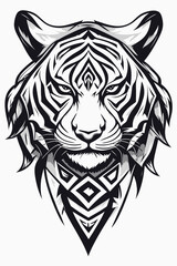Fototapeta premium Tribal Tiger Art