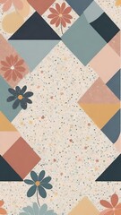 Mosaic Pattern In Terrazzo style