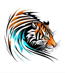 Obraz premium Tribal Tiger Art