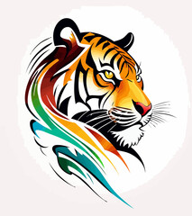 Obraz premium Tribal Tiger Art