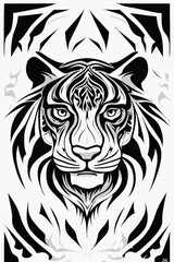 Obraz premium Tribal Tiger Art