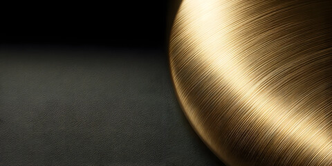 Luminous Golden Orb on a Matte Black Background

