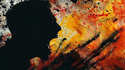 Abstract Depiction of Addiction and Anger - obrazy, fototapety, plakaty