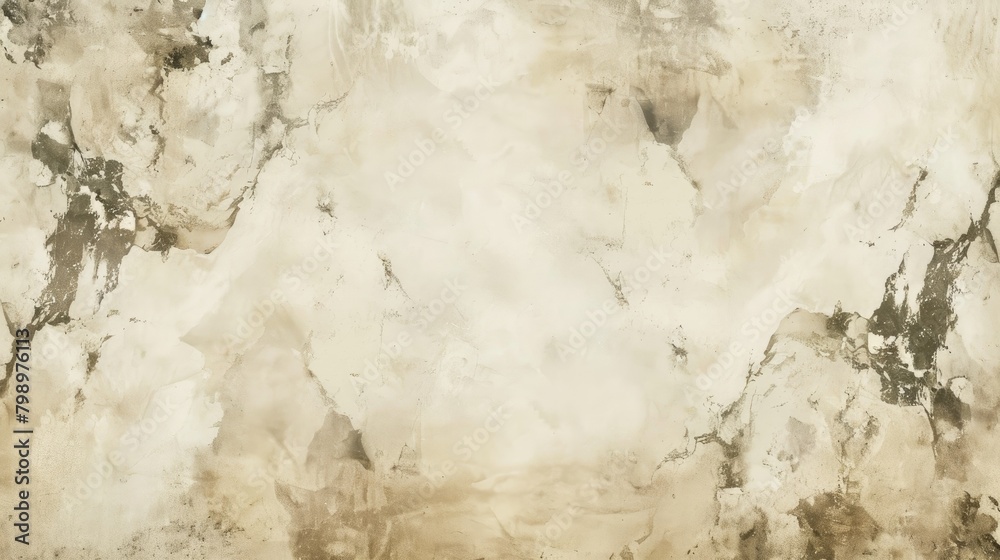 Canvas Prints cream marble stone texture on old brown and beige paper background with antique grunge border and ma