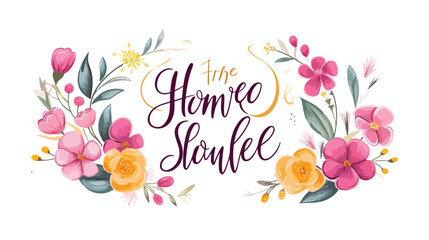Home Sweet Home inscription handwritten with callig