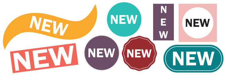 Set of labels New Icon for website and communication.  new tags vector . 