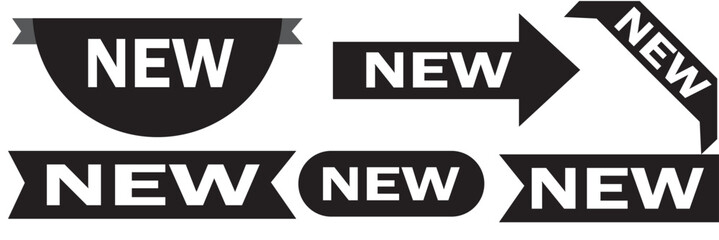 Obraz premium Set of labels New Icon for website and communication. new tags vector . 