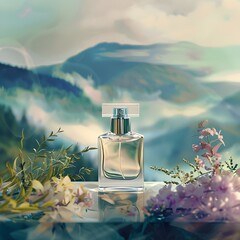 Shooting summer perfumes, minimalism, luxury. Generated by AI
