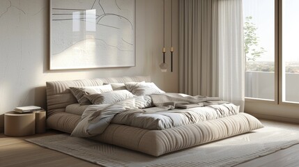 Relaxation Redefined A D Rendering of Modern Comfort and Simplicity