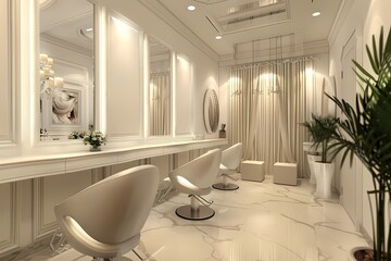  Elegant Modern Hair Salon Interior