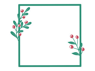 Christmas Frame with Tree Background