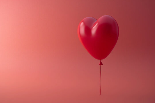 red balloon heart