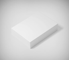 White Box, Blank Puzzle game Mockup with Box, Clear Jigsaw pieces, big board tempelate, puzzle packaging 3D Rendered Isolated on a light background