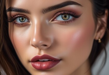 Naklejka premium A Portrait Of Breathtakingly Gorgeous, Exotic, Beautiful Woman. 