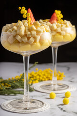 cream dessert mimosa
