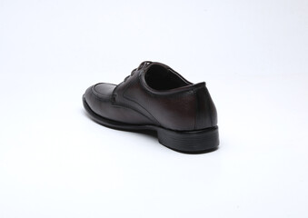 dark brown party wear formal shoes isolated on white background