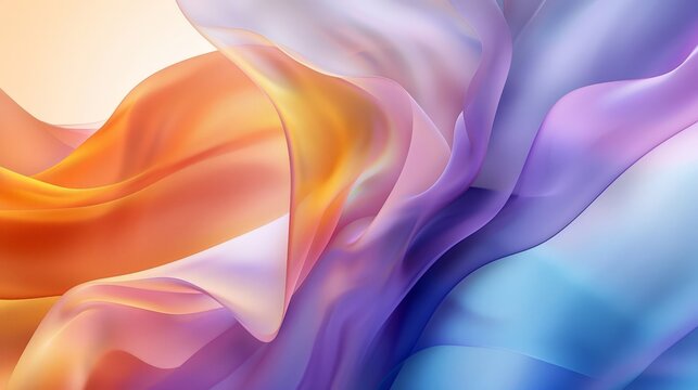 A vibrant, abstract wallpaper showcasing fluid, colorful waves in hues of pink, purple, and blue against a serene backdrop. It exudes a calm yet dynamic energy.