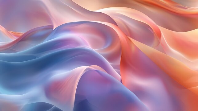 A vibrant, abstract wallpaper showcasing fluid, colorful waves in hues of pink, purple, and blue against a serene backdrop. It exudes a calm yet dynamic energy.