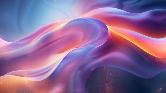 A vibrant, abstract wallpaper showcasing fluid, colorful waves in hues of pink, purple, and blue against a serene backdrop. It exudes a calm yet dynamic energy.