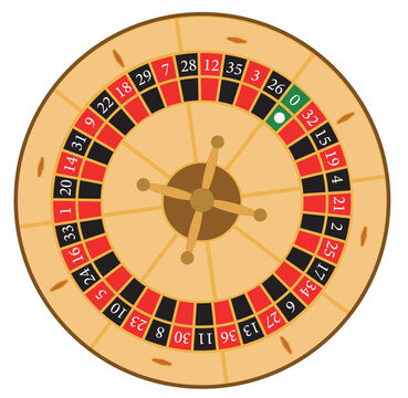 PrintEuropeaan roulette illustrator numbers