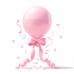 Celebrate in Style with a Floating Festive Pink Helium Birthday Balloon