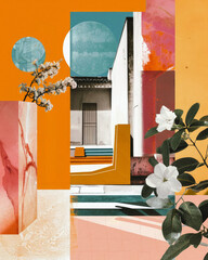 collage di architettura - obrazy, fototapety, plakaty