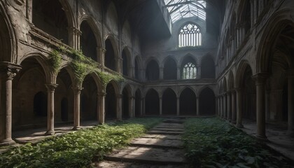 Fototapeta premium Interior of an abandoned church