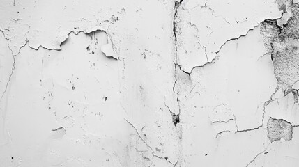 A picture showing a white cement wall with some marks and a subtle black shadow outline