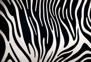 Zebra Print Pattern Illustration Digital Artwork Animal Fur Painting Background Design