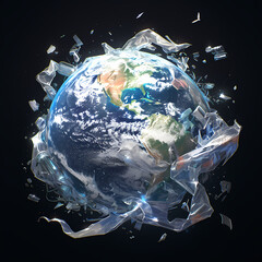The Breaking World: A Powerful Stock Image Depicting the Fragility of Our Planet