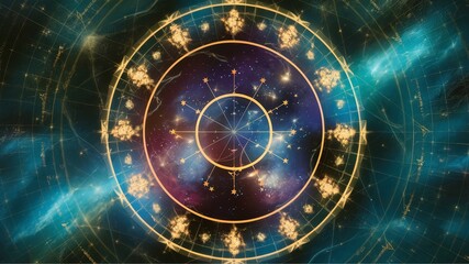 holographic pattern resembling a celestial map