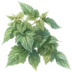 Vibrant Green Nettle Leaves in Focus for Herbal and Health Stock Images