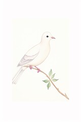Fototapeta premium bird, dove. cartoon drawing, water color style.