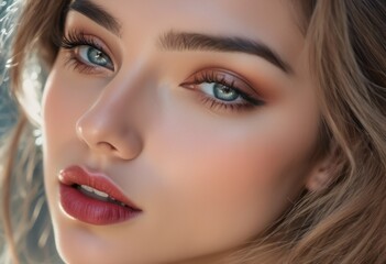 A Portrait Of Breathtakingly Gorgeous, Exotic, Beautiful Woman.
