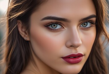 Fototapeta premium A Portrait Of Breathtakingly Gorgeous, Exotic, Beautiful Woman. 