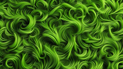 Soft curly green fur, textured background
