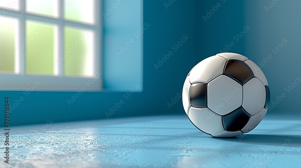 Wall mural football on a isolated background