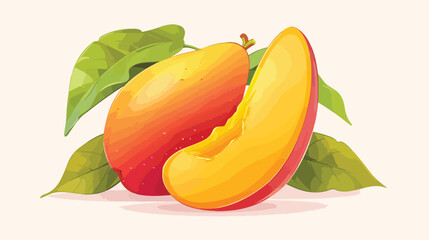 Mango exotic tropical whole fruit. Fresh natural fo