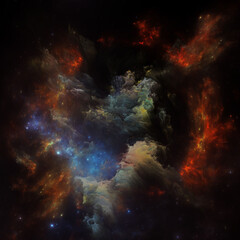 Fototapeta na wymiar Kiss of Stellar Space
