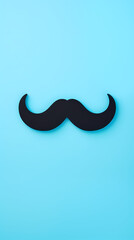 Black beard on blue background