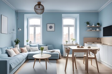 apartment with stylish design - obrazy, fototapety, plakaty