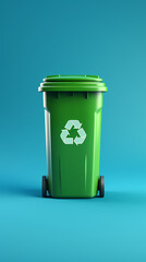 3D rendering of trash can