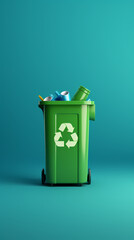 3D rendering of trash can