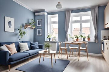 apartment with stylish design - obrazy, fototapety, plakaty