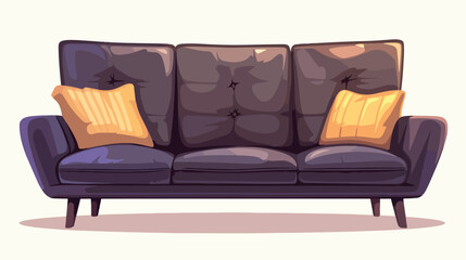 Modern comfortable sofa in classic style. Stylish c