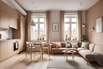 Fototapeta premium apartment with stylish design