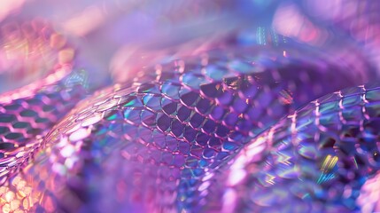 Snake skin textured background with holographic iridescent tones