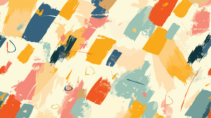 Modern seamless pattern with rough rounded brush st