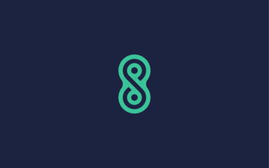 letter s with infinity logo icon design vector design template inspiration