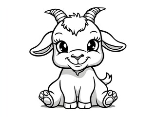 Naklejka premium cartoon goat vector design 